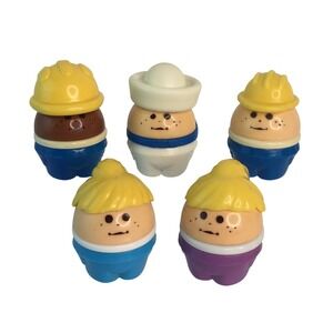 Little Tikes Toddle Tots Figure Lot 5pc Vintage Construction Sailor Boys Girls